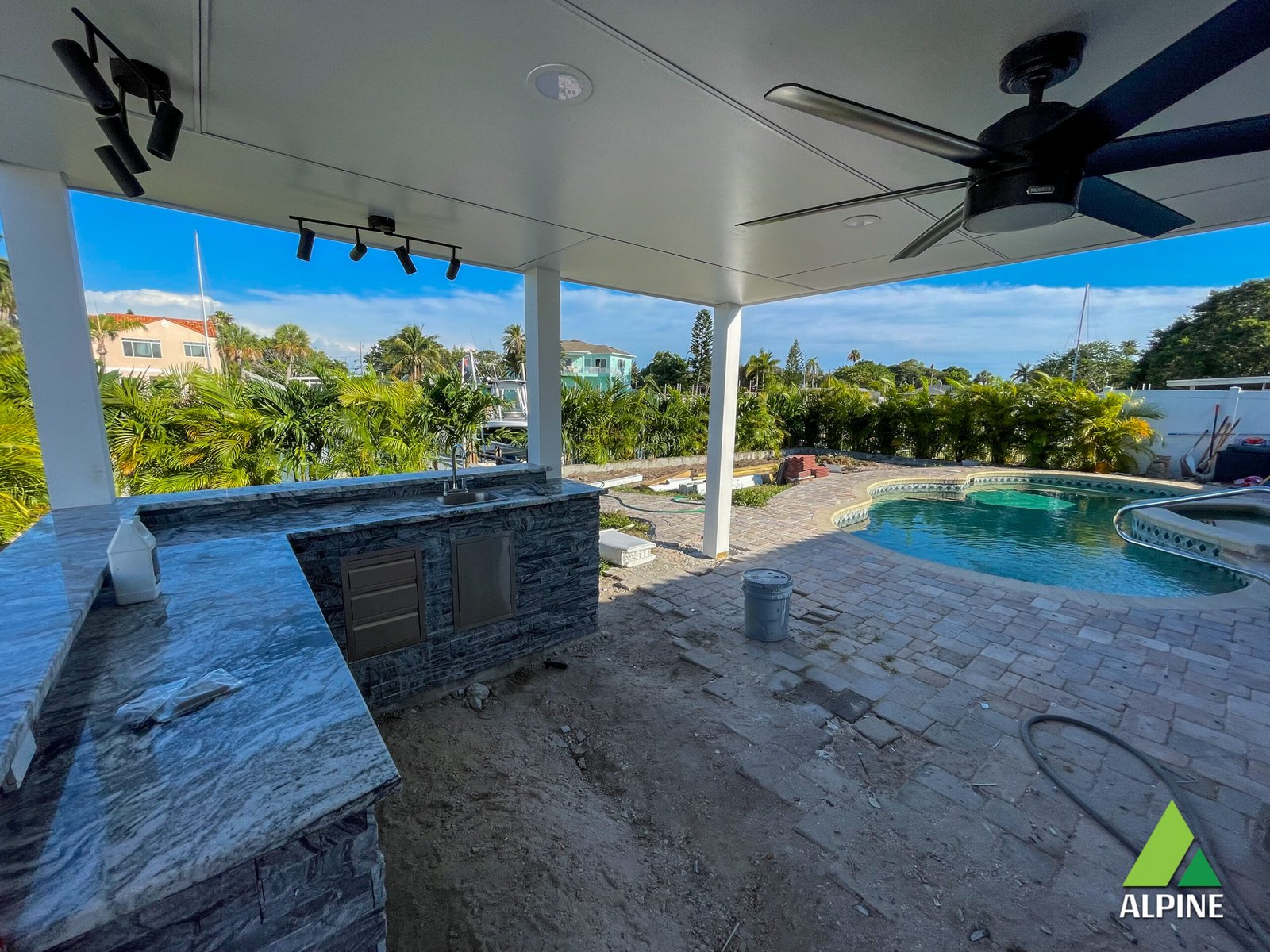 Water damage crew extracting floodwater from Pinellas, FL home