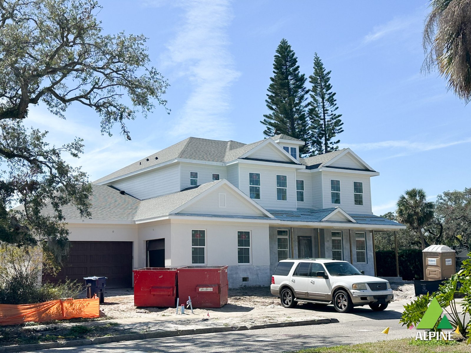 Mold remediation equipment in operation in Madeira Beach crawlspace